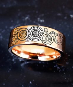 B08VDTSBDX Dr Who Wedding Ring Dr Who Wedding Band Dr Who Jewelry Dr Who Gift Dr Who Geek Jewelry Gallifreyan Ring