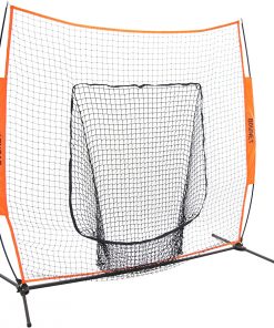 B003NRV8V2 Bownet 7' x 7' Big Mouth X - Portable Sock Net for Baseball and Softball Hitting and Pitching, Orange, 34