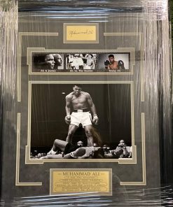 B08SGK28H1 Muhammad Ali Laser Etched Autograph Photo Collage Custom framed