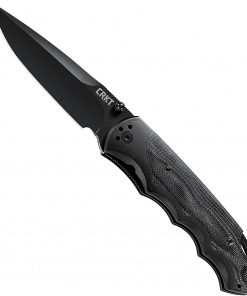 B0033HBG0A CRKT Fire Spark EDC Folding Pocket Knife: Assisted Opening Everyday Carry, Spear Point Black Blade, Fire Safe Thumb Stud, Liner Lock, Aluminum and G10 Handle, 4-Position Pocket Clip 1050K