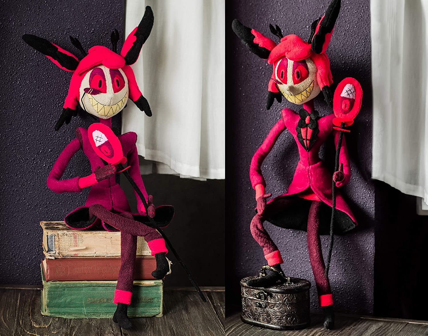 B07WDBLM1T Alastor doll Hazbin Hotel Alastor inspired - handmade plush ...