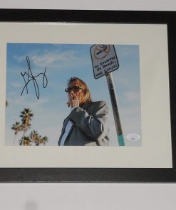 B08VN66XHN GEORGE JUNG SIGNED FRAMED 8X10 PHOTO BOSTON GEORGE BLOW W/JOHNNY DEPP 1 JSA COA