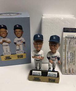 B08WC5YBPP Tommy Lasorda and Walt Alston 2012 Los Angeles Dodgers Bobble Bobblehead SGA with Game Ticket Stub