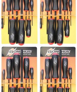 B08W1XPNTY Bondhus 10699 Set of 9 Balldriver Screwdrivers, ProGuard Finish, sizes 1.5-10mm Pack of 4