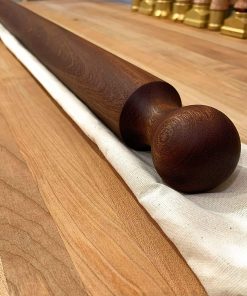 B08X3K38V7 Mattarello, hand turned, pasta rolling pin, 44" (111cm) Classic Italian, sapele
