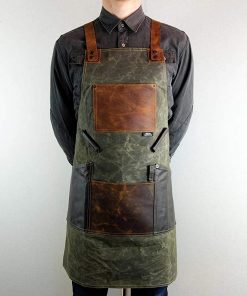 B08WM3R95S Hand waxed canvas apron