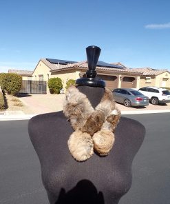 B08X38PKS9 real brown/tan/grey RABBIT FUR scarf scarves collar boa stole stoll - fur scarf scarves - rabbit FUR - fur ladder scarf - vintage fur scarf