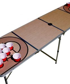 B0043GBZZG Basketball Court NBA Beer Pong Table with Predrilled Cup Holes