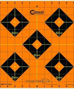 B001F6HBYQ Caldwell Orange Peel Sight In Targets with Flake Off Material, Strong Adhesive and Multiple Sizes for Outdoor, Range, Shooting and Hunting