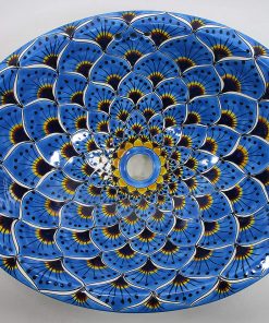 B08X1S6CSX 17" X 14" TALAVERA SINK drop in or undermount mexican bathroom handmade ceramic