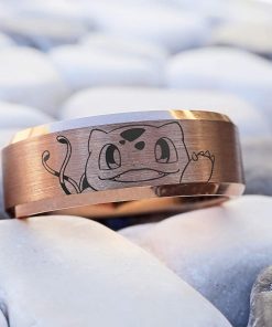 B08XB39RW9 Bulbasaur Ring Pikachu I Choose You Wedding Band Pokemon Jewelry Anime ring anime Gift Pikachu Wedding Band Pokeball Ring