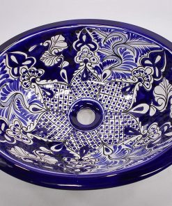 B08X1Y761Z 17" X 14" TALAVERA SINK drop in or undermount mexican bathroom handmade ceramic