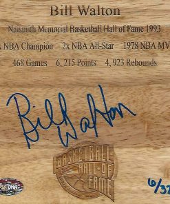 B008PMUHUI Bill Walton Signed STAT Basketball Floorboard PSA/DNA COA UCLA Celtics Blazers - Autographed NBA Floor Boards