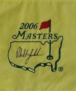 B0093LWYAG Phil Mickelson Signed 2006 Masters Flag Autographed PSA/DNA - Autographed Golf Pin Flags