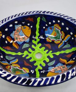 B08RN11G32 21" X 17" TALAVERA SINK drop in or undermount mexican bathroom handmade ceramic