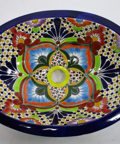 B08WWXVSGN 16" X 12" TALAVERA SINK drop in or undermount mexican bathroom handmade ceramic