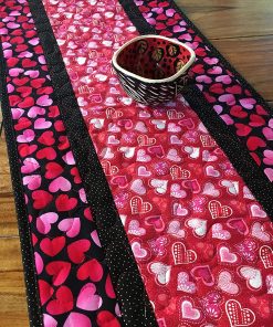 B08SHMMMBJ Valentine's Day Dining Table Runner, Pink Red Hearts Quilted, Reversible Boho Flowers, Coffee Table Buffet, Heart Decor 13x48 Summer Spring Decorating Boho Flowers
