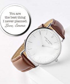B08VWJ86FM Anniversary Gifts For Him, Boyfriend Gift, Engraved Gifts Men, Husband Gift, Personalized Gifts For Boyfriend, Men Leather Watch