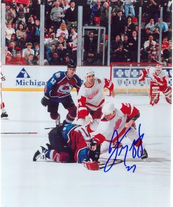 B009EDAO8M Darren McCarty Autographed Lemieux Fight 8x10 Photo