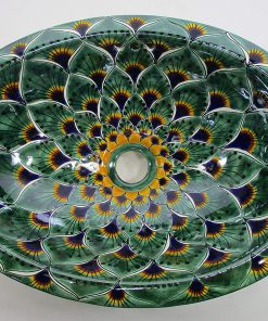 B08WWS68CX 16" X 12" TALAVERA SINK drop in or undermount mexican bathroom handmade ceramic
