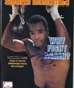 B08T3MGBTL Sugar Ray Leonard Signed 1986 Sports Illustrated Magazine No Label JSA 157279
