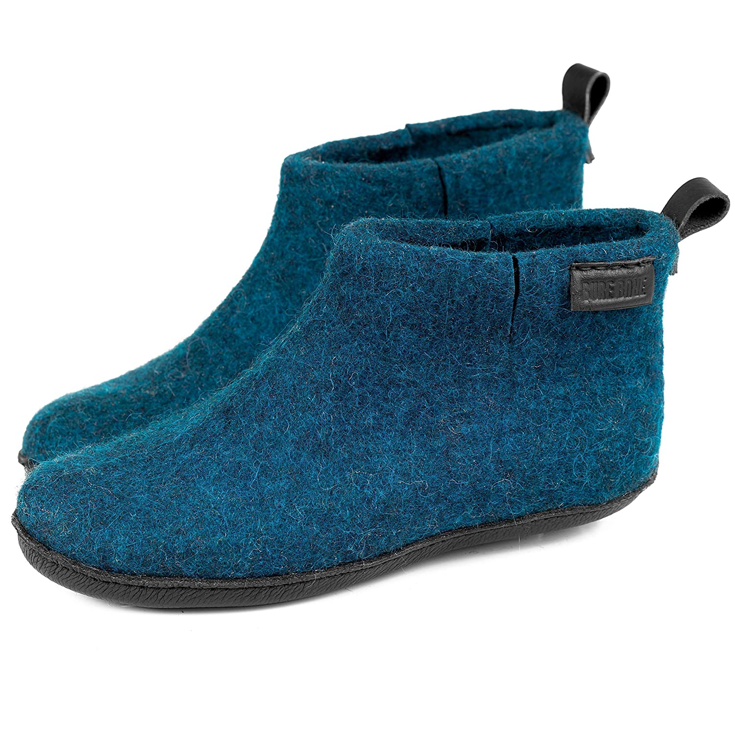 BureBure Classic Felted Wool Ankle Boots Slippers for Men Handmade in Europe