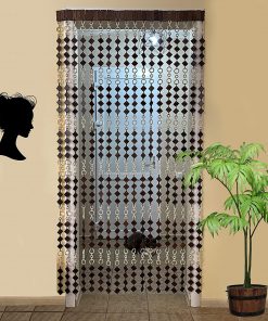 B08W5DCJT3 Wood Door Curtains Boho Y2K Room Decor - Beaded Curtain for Doorways Room Divider- Screen Door Beads