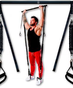 B08SBM642G Fit Kynd Pilates Bar with Resistance Bands - Premium | Portable Home Workout Equipment for Men/Women | at Home Workout Resistance Bands | Adjustable Length Resistance Band Straps | Full Body Workout