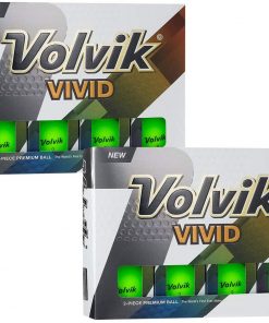 B08TB1WHPW Volvik Vivid 3-Pieces Matte Finish Color Golf Balls 2 Dozen (24 Balls)- Green Color