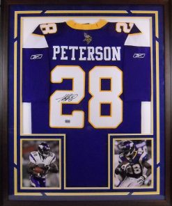 B00A83J6YA Adrian Peterson Autographed & Framed Jersey
