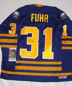 B08VVYWCJR GRANT FUHR SIGNED VINTAGE BUFFALO JERSEY JSA COA