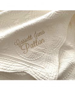 B08W3LGNGR Ivory Personalized Baby Quilt Blankets for Newborn Girls and Boys