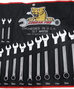 B00A1BPIJQ Cougar Pro M958 Metric Full Polish Combination Wrench Set, 7mm - to 24mm (18-Piece)