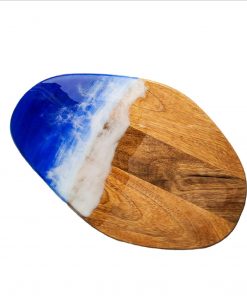 B08WCM6C2G Charcuterie board with decor resin epoxy handmade Cheese board for for serving Beach stile for woman, men