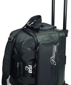 B008BSOKMM BSI Prestige Series Double Ball Roller Bag (Black/Silver Logo)