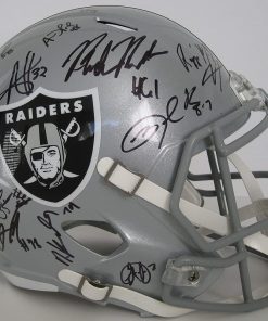 B08RLDDXQ6 2018 Raiders team signed full size football helmet COA proof Derek Carr