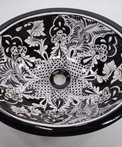 B08X1RT5Q1 17" X 14" TALAVERA SINK drop in or undermount mexican bathroom handmade ceramic