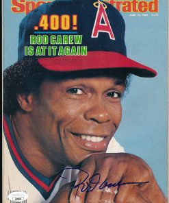 B08T3VGY6W Rod Carew HOF Angels Signed 1983 Sports Illustrated Magazine JSA 157284