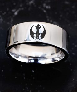B08X413TH2 Rebel Alliance Jedi Order Darth Vader Star Wars Rebel Alliance Wedding Ring, Star Wars Wedding Band, Millenium Falcon Ring, Rebel Alliance Ring, Rebel Alliance Jewelry