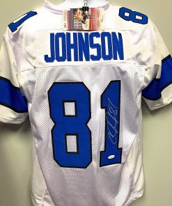 B08V2324DC Calvin Johnson Detriot Lions Signed Autograph Custom Jersey White JSA Witnessed Certified