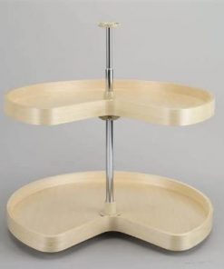 B003NTA7M6 Rev-A-Shelf LD-4BW-472-28-1 28" Kidney Banded Wood Lazy Susan 2-Shelf Set