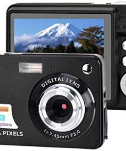 B08TWCT241 Video Camera,Digital Camera,Mini Camera 2.7 Inch LCD Screen Camera with 8X Digital Zoom Compact Cameras for Adult, Kids, Beginners,B?Lack (Color : BLack)