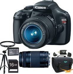 B008EBVU9M China Supply Canon EOS Rebel T3 SLR Digital Camera w/18-55mm & 75-300mm Full Photo Experience kit Optical Image