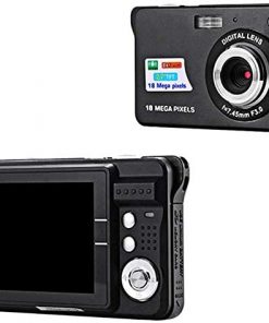 B08TWCCDFF 18 Mega Pixels 2.7" LCD Rechargeable HD Digital Camera Video Camera Digital Students Cameras,Indoor Outdoor for Adult/Seniors/Kid,Silver (Color : Black)