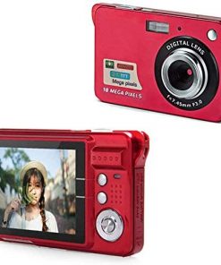 B08TWC1FV6 Video Camera,Digital Camera,Mini Camera 2.7 Inch LCD Screen Camera with 8X Digital Zoom Compact Cameras for Adult, Kids, Beginners,B?Lack (Color : C ed)