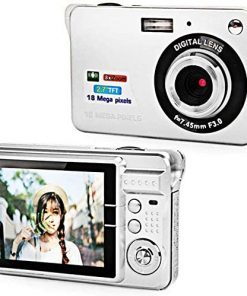 B08TWB29ZW Video Camera,Digital Camera,Mini Camera 2.7 Inch LCD Screen Camera with 8X Digital Zoom Compact Cameras for Adult, Kids, Beginners,B?Lack (Color : Asilver)