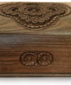 B008191JGG NOVICA Hand Carved Floral Wood Jewelry Box, Brown 'Treasured Roses'