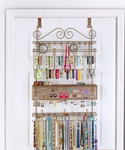 B004DYUAXG Longstem Over The Door or Wall Jewelry Organizer #7100 in Bronze, Holds Over 300 Pieces