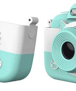 B08X4VKGBW LKYBOA Pink Blue Children's Camera -Kids Camera for Girls or Boys, Anti-Drop Kid Digital Camera with Soft Silicone Shell and 8 Pixel Dual Lens (Color : Green)