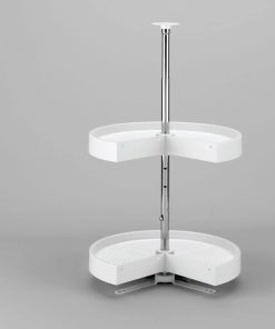 B003NGW2SQ 18in Pie Cut Polymer Lazy Susan Set White by Lazy Daisy